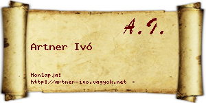 Artner Ivó névjegykártya